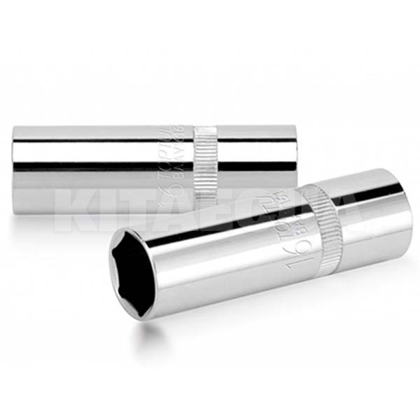 Головка торцевая свечная 6-гранная магнитная 16 мм 1/2" 65 мм TOPTUL (BAAV1616)