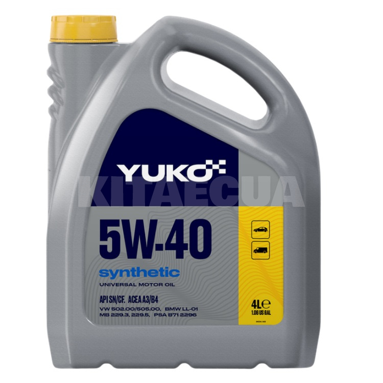 Масло моторное синтетическое 4л 5W-40 Synthetic Yuko (4820070241167)