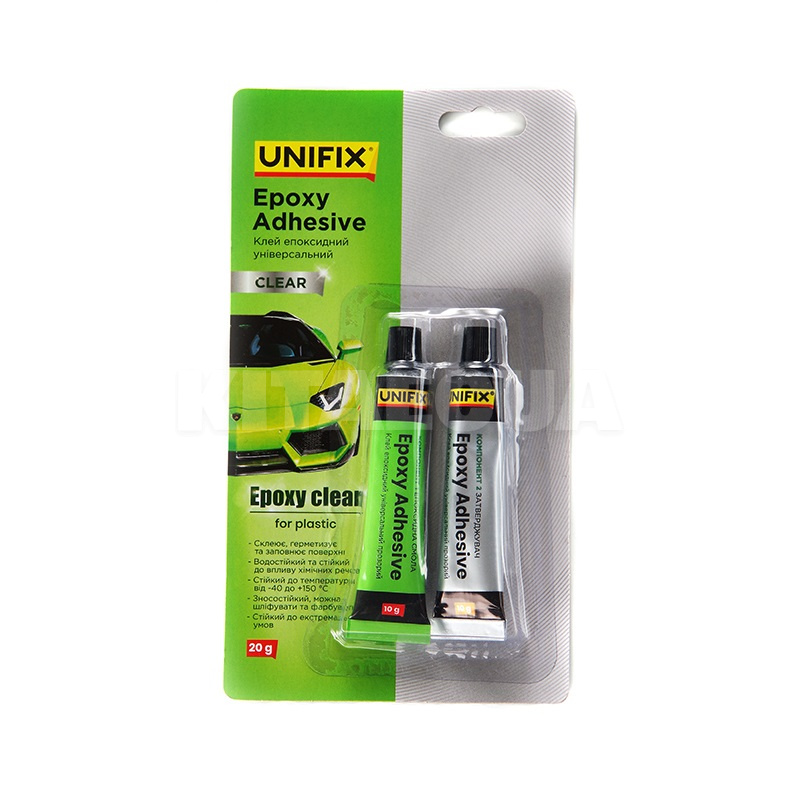 Клей епоксидний для пластика прозорий 20г UNIFIX (940026)