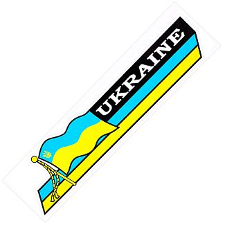 Наклейка надпись "Украина" 60х240 мм VITOL