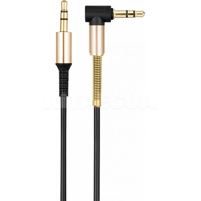 Кабель mini Jack 3.5 mm - mini Jack 3.5 mm UPA02 Spring 1м черный HOCO (6957531025665)