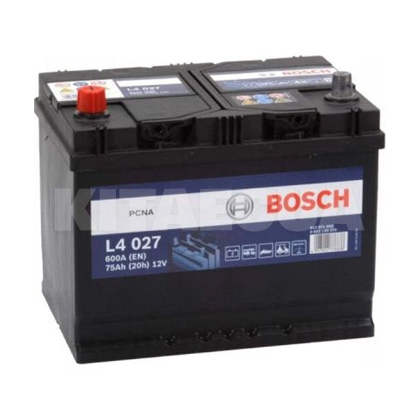 Автомобільний акумулятор L4 027 75Аг 600А "+" зліва BOSCH (0 092 L40 270)
