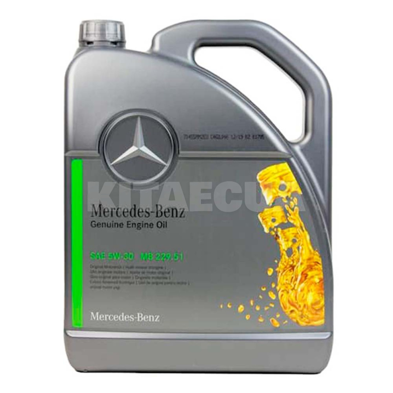 Масло моторное синтетическое 5л 5W-30 Genium Engine Oil MB 229.51 MERCEDES-BENZ (A000989690613ABDE-Mercedes-Benz)