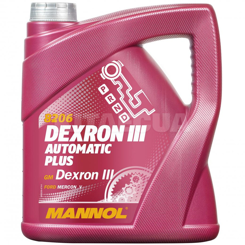 Масло трансмиссионное синтетическое 4л (в ГУР) ATF Dexron III Automatic Plus Mannol (MN8206-4)