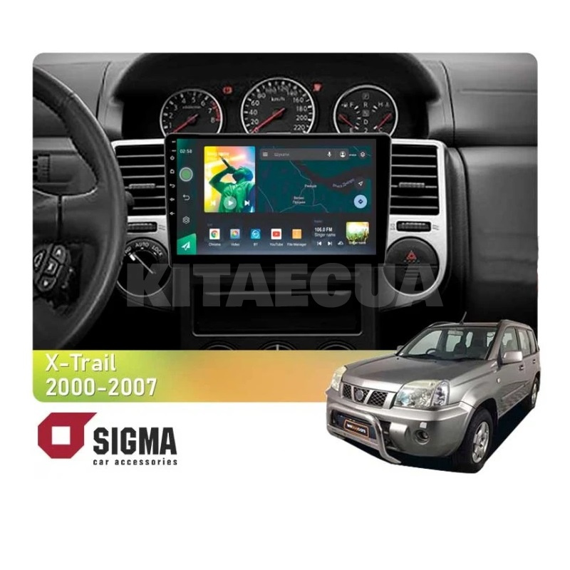 Штатна магнітола X10232 2+32 Gb 10" Nissan X-Trail 1 T30 2000-2007 SIGMA4car (34179)