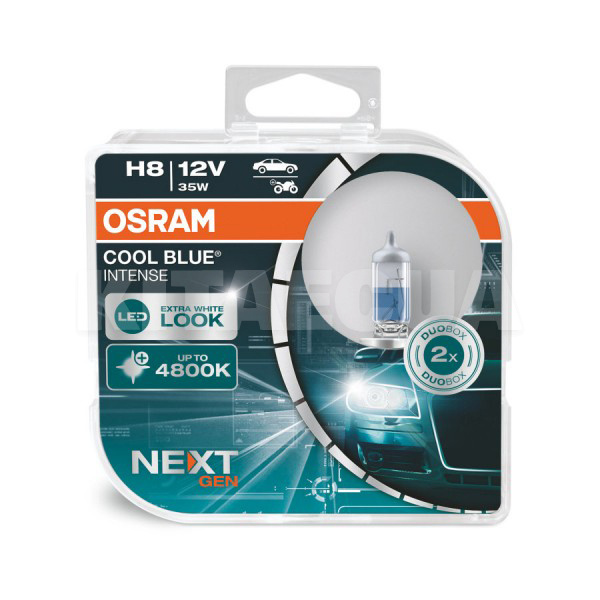Галогенные лампы H8 35W 12V Blue Intense +100% комплект Osram (OS 64212CBN-HCB)