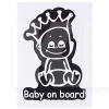 Наклейка "Baby on board" 155х115 мм черная VITOL (50299)