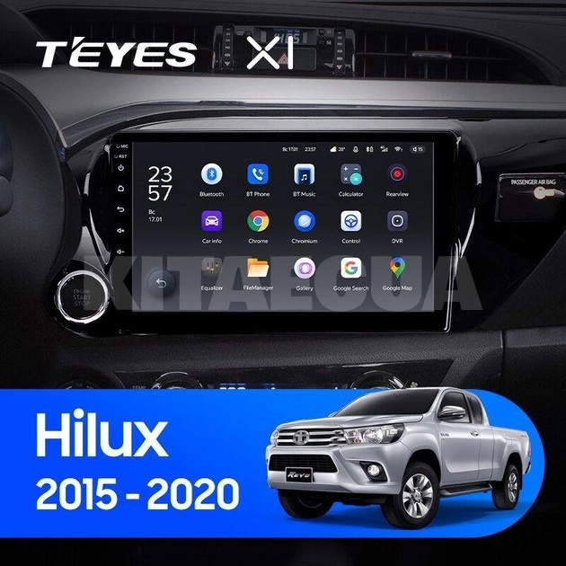 Штатная магнитола X1 2+32Gb 10" Toyota Hilux Pick Up AN120 2015-2020 Teyes (26889) - 2