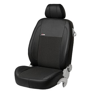 Чехлы на сиденья авто Nissan Leaf (2018) черные EMC-Elegant