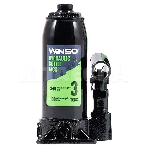 Домкрат гидравлический бутылочный до 3т (180мм-340мм) пластиковый кейс Winso (170310)