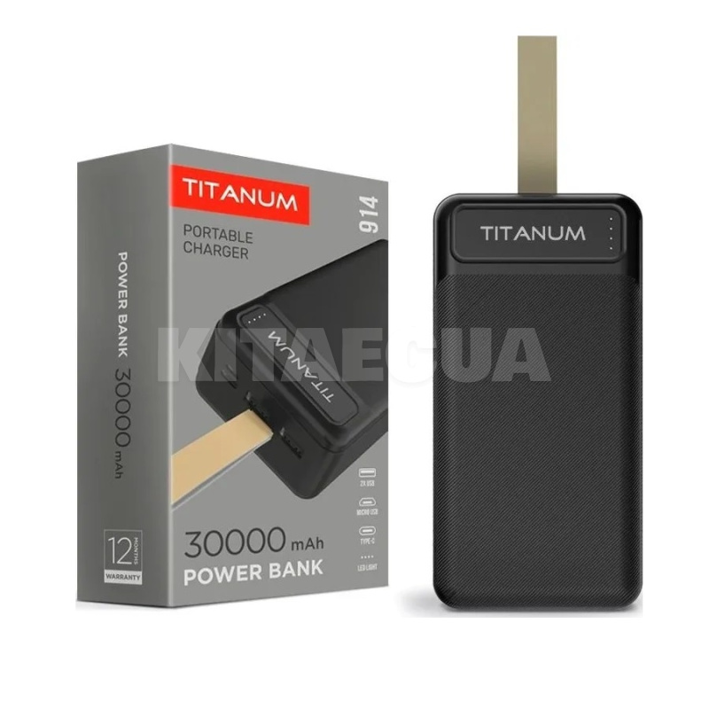 Повербанк 914 30000mAh 10W черный TITANUM (TPB-914-B) - 3