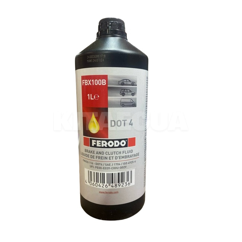 Тормозная жидкость 1л DOT4 Synthetic FERODO (FBX100)