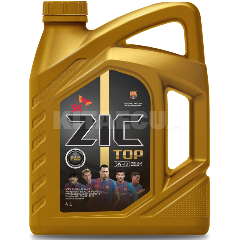 Масло моторне синтетичне 4л 5W-40 Top ZIC (162682)