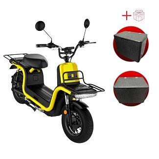 Электроскутер 120 км 1200 Вт желтый + 2 бокса в подарок AIMA - Kitaec.ua Электроскутер 120 км 1200 Вт желтый + 2 бокса в подарок AIMA