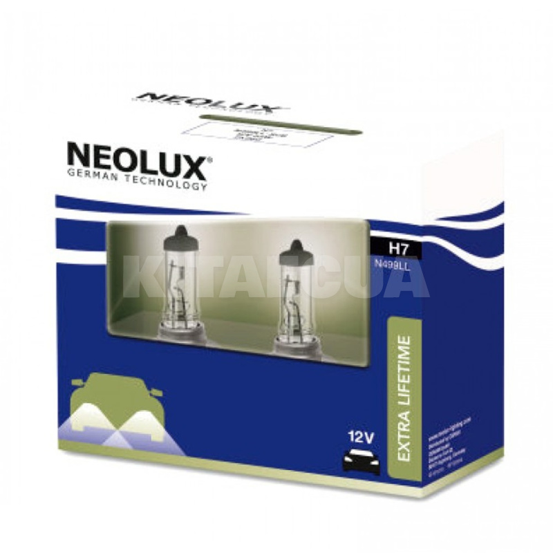 Галогенні лампи H7 55W 12V Extra Lifetime комплект NEOLUX (N499LL-SCB-Neolux)