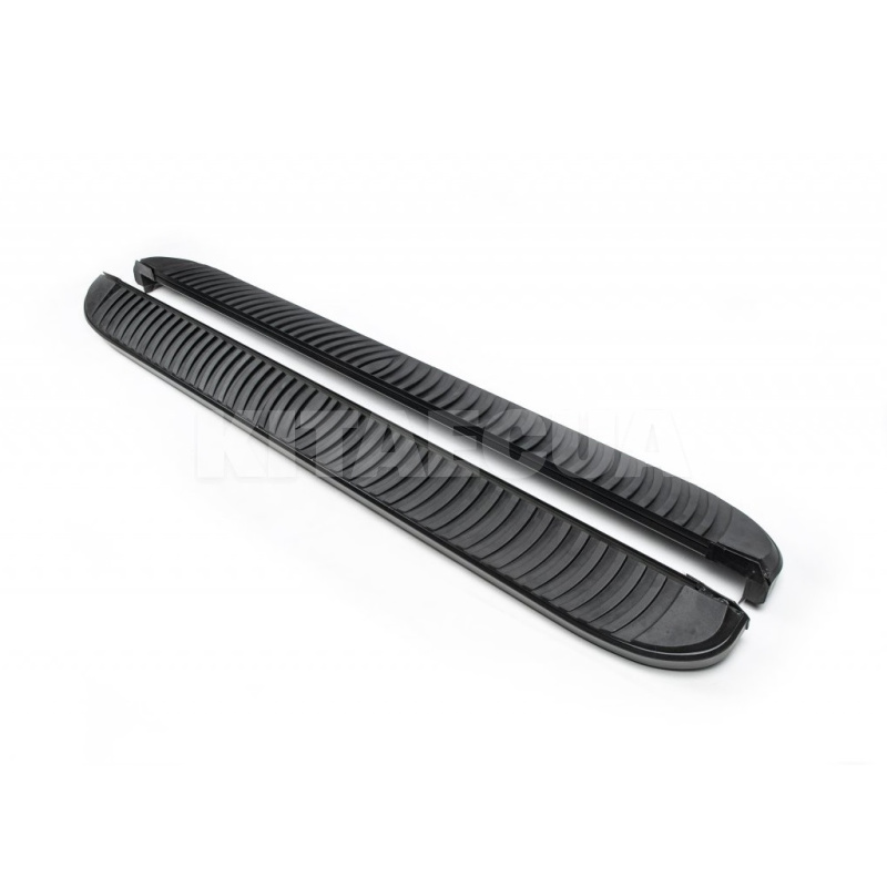 Бічні пороги Tayga Black (2шт., Алюміній) Erkul на HYUNDAI Kona Electric (brr424)