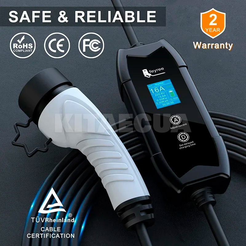 Зарядка для электромобиля GB/T AC 3.7 кВт 16А 1-фаза Flying Cat FEYREE (FY3.5-16-1PH-GB/T-F8) - 2