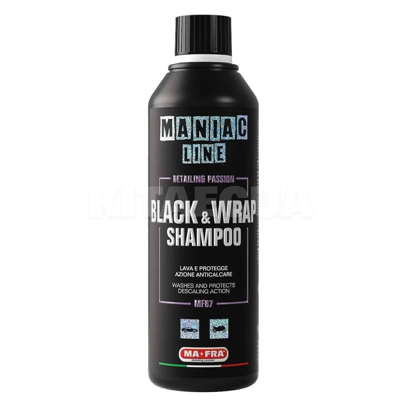 Автошампунь 2в1 500мл Black and Wrap Shampoo с воском Mafra (MF87)