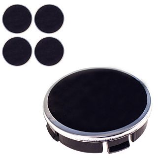 Заглушка колесного диска 60x55 черный ABS пластик 4шт. 