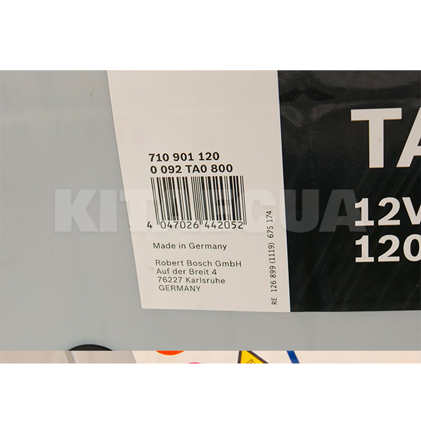 Аккумулятор автомобильный TA 080 210Ач 1200А "+" слева BOSCH (0 092 TA0 800) - 2