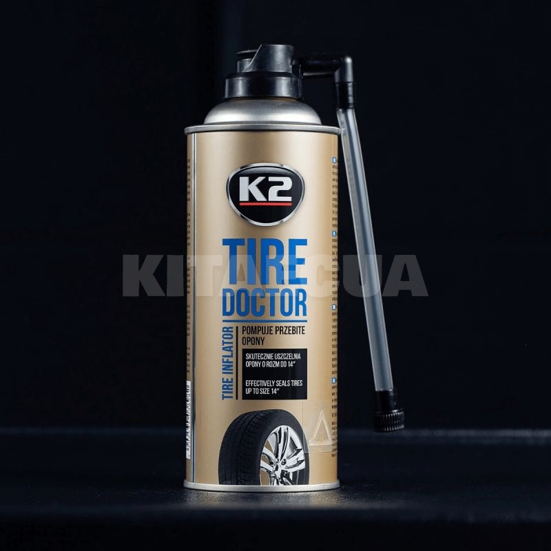 Герметик автомобильный для ремонта колес 400мл Tire Inflator K2 (B310) - 6