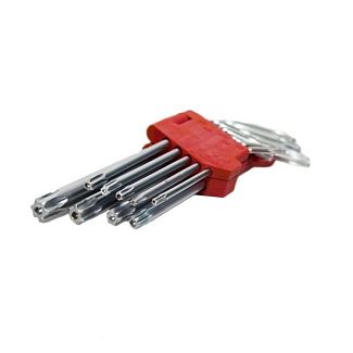 Набор Г-образных удлиненных ключей с отверстием TORX 9 предметов Т10-Т50 Intertool