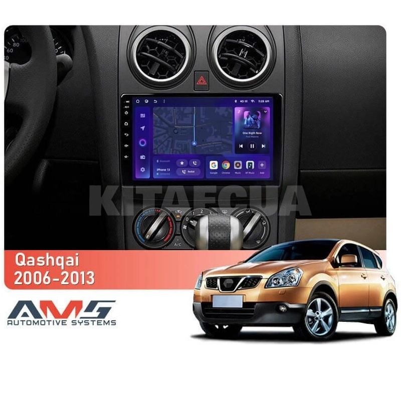 Штатна магнітола MOSS M3 4+32 ГБ 9" Nissan Qashqai 1 J10 2006-2013 (F1) AMS (50585) - 2
