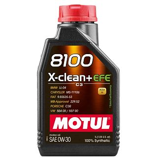 Масло моторное синтетическое 5л 0W-30 8100 X-clean EFE MOTUL