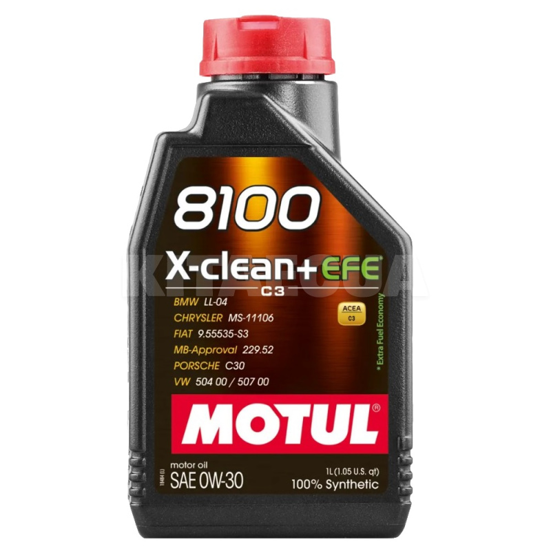 Масло моторное синтетическое 5л 0W-30 8100 X-clean EFE MOTUL (111678)