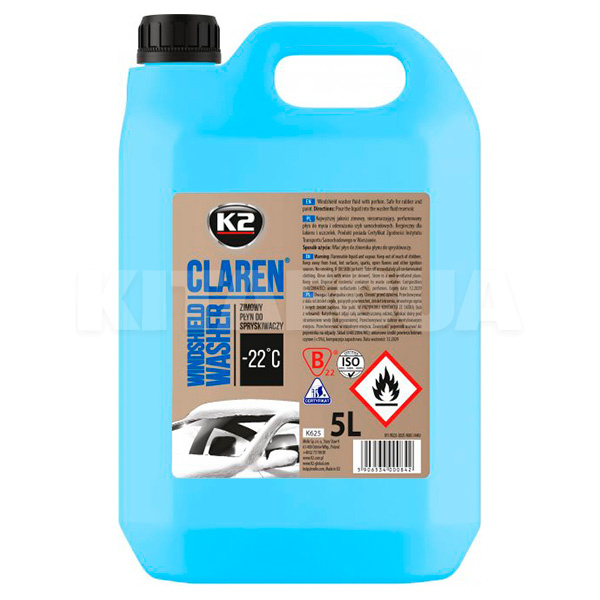 Омыватель зимний 5л -22°С Claren Windshield washer K2 (K625)