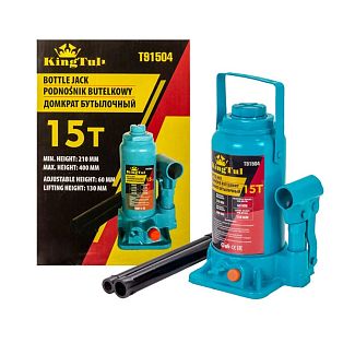 Домкрат гідравлічний пляшковий до 15т (210-400мм) KINGTUL