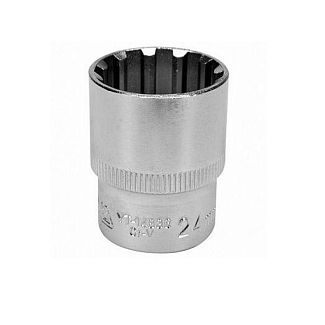 Головка торцева SPLINE 24 мм 1/2" 38 мм блістер YATO