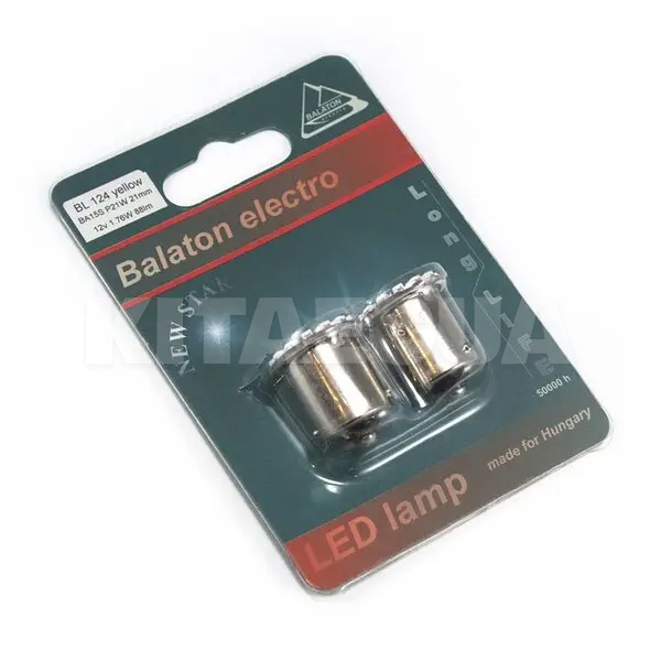 LED лампа для авто BL-124 BA15s 1.76W (комплект) BALATON (131245) - 2