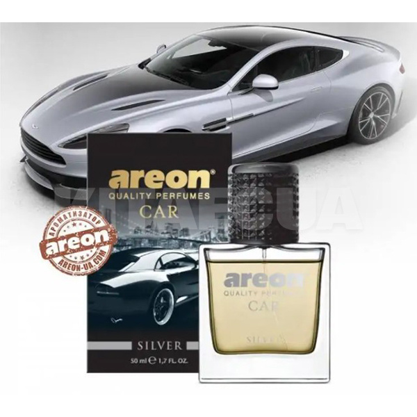 Ароматизатор" срібло " 50мл CAR Perfume Glass Silver AREON (MCP05)