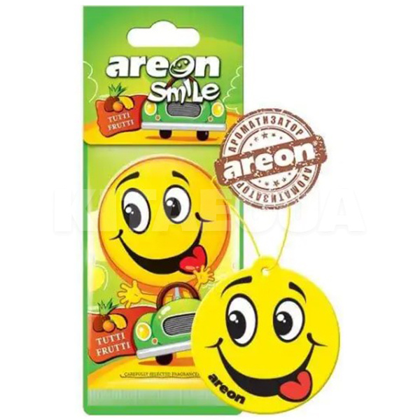 Ароматизатор сухой листик "тутти фрутти" Smile Dry Tutti Frutti AREON (ASD14)
