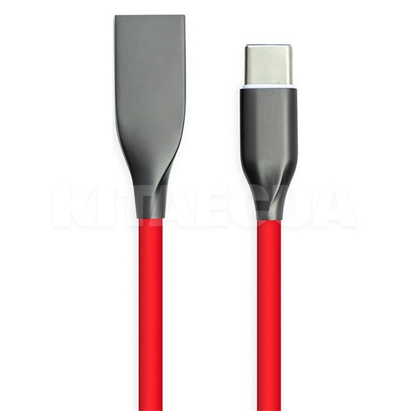 Кабель USB Type-C 2.4А 2.4А 1м червоний PowerPlant (CA911387)