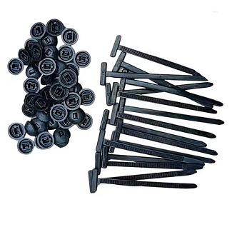 Хомут пластиковий нейлоновые самоблокирующиеся стяжки с фиксатором 10шт. (упаковка) 