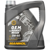 Масло моторное синтетическое 4л 5W-40 O.E.M. for Renault/Nissan Mannol (MN7705-4)