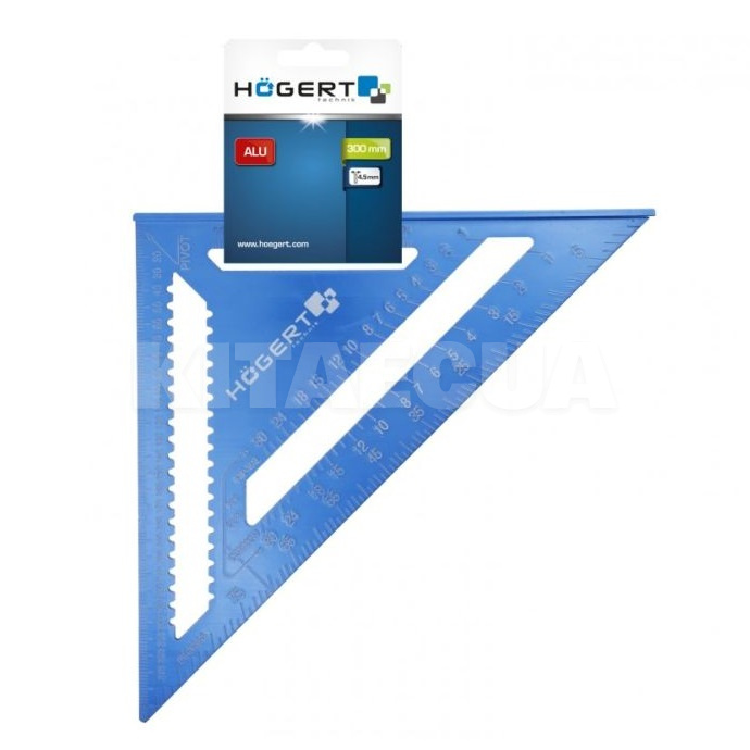 Кутник розмічальний 300 мм алюмінієвий HOGERT (HT4M214) - 2