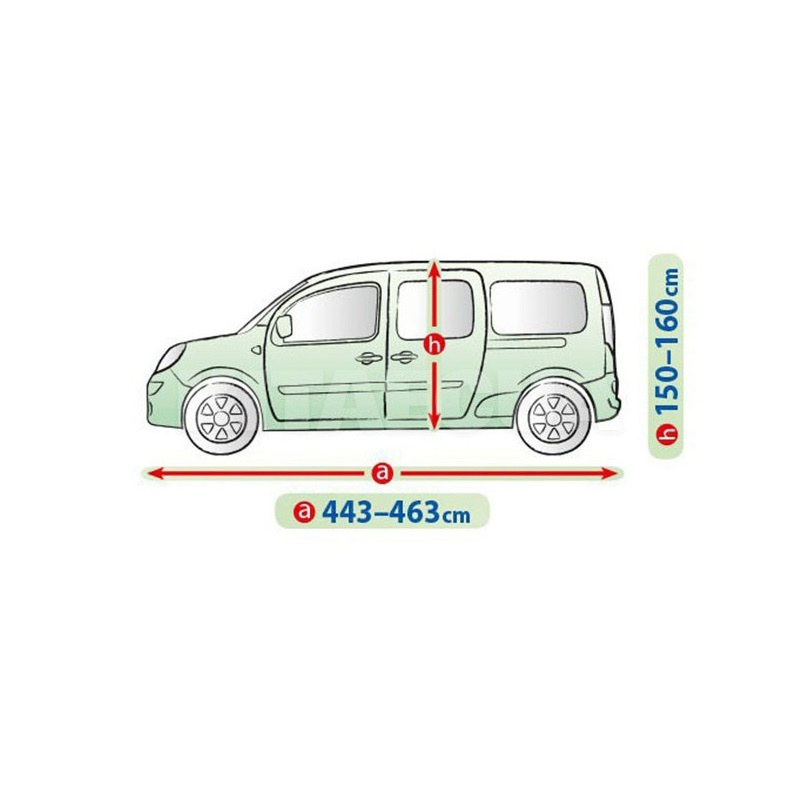 Тент на авто Mobile Garage LAV 463x160x148 см мінівен Kegel-Blazusiak (5-4137-248-3020) - 3