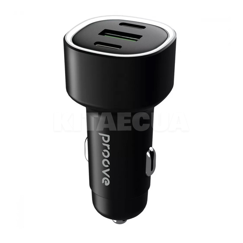 автомобільний зарядний пристрій 60W USB+2Type-C Flash PROOVE (600770001)