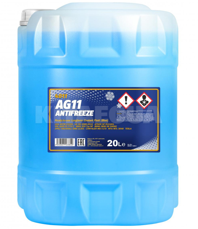 Антифриз синий 20л AG11 -40°C Longterm Mannol (MN4011-20)