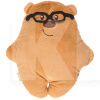 Подушка в машину декоративная "Ведмедик в окулярах" бежево-коричневый Tigres (ПД-0154)