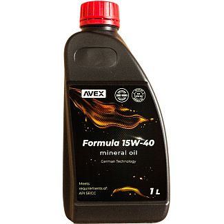 Масло моторное FORMULA 1л 15-W40 минеральное AVEX