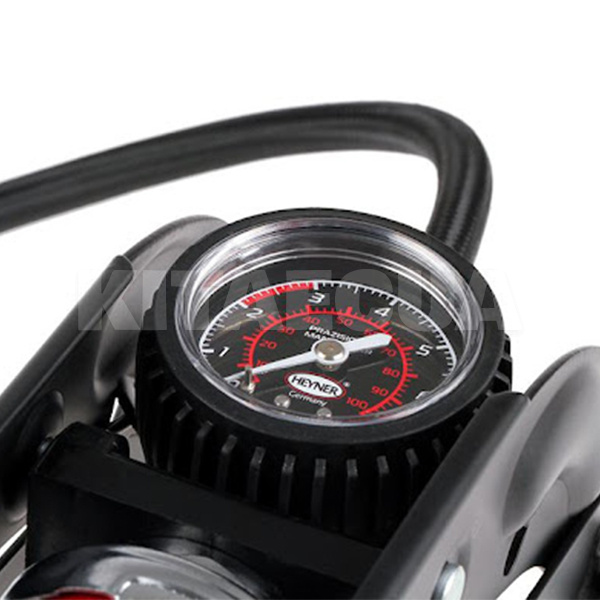 Насос ножний однопоршневий 7 Атм 81 х 258 мм з манометром PedalPower PRO 215 000 HEYNER (93687) - 2