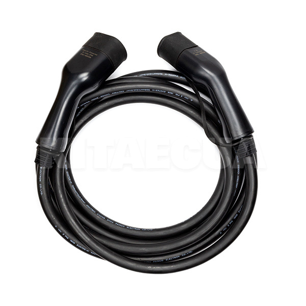 Зарядний кабель для електромобіля 22 кВт 32А 3-фази 5м TYPE 2 (станція) - Type 2 (євпропейське авто) HiSmart (EV200023)