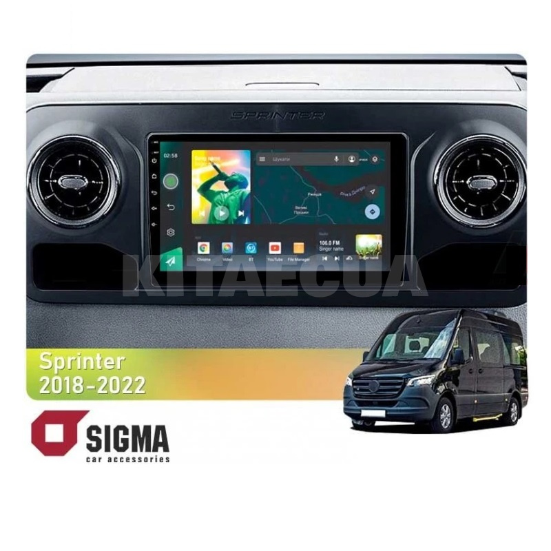 Штатна магнітола X10232 2+32 Gb 10" Mercedes-Benz Sprinter 2018-2022 (L1) SIGMA4car (36796)