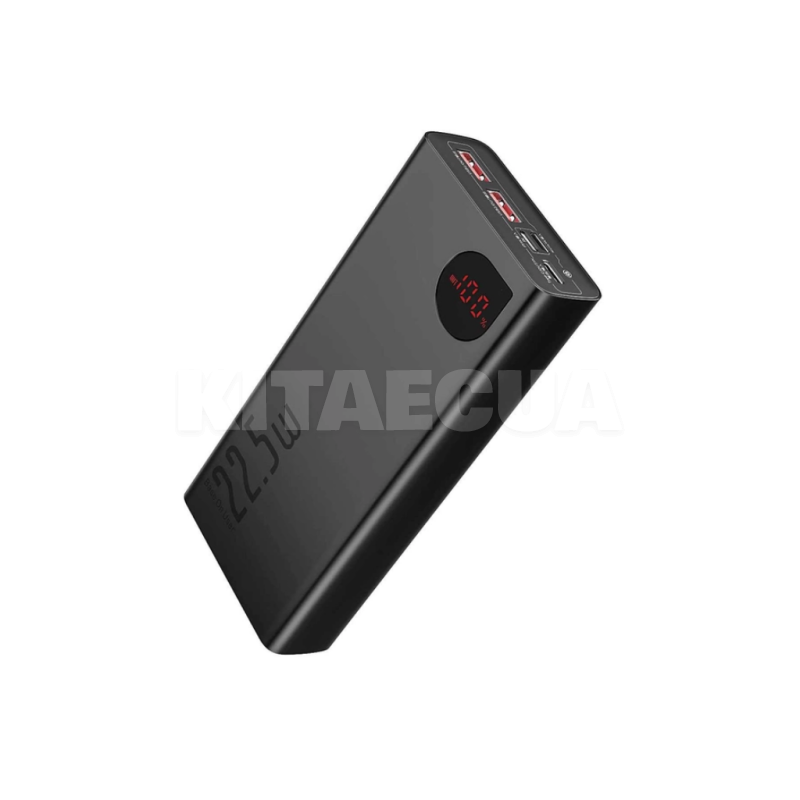 Повербанк Metal Digital Display Quick Charge 20000 мАг 22.5W чорний BASEUS (PPAD000101) - 2