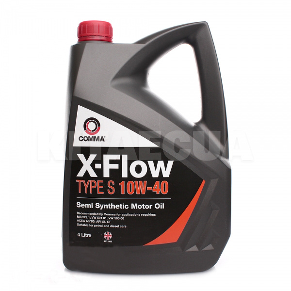 Масло моторное полусинтетическое 4л 10W-40 X-FLOW S COMMA (D0F347)