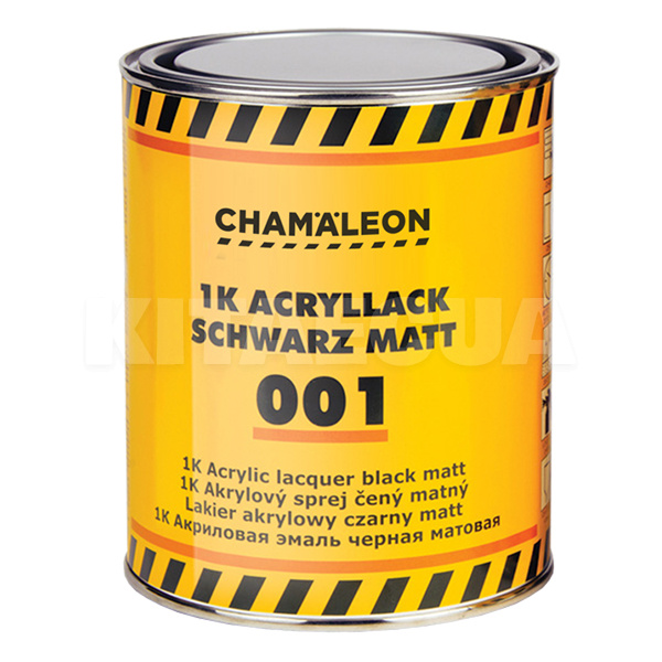 Краска-эмаль 1К универсальная 1л 001 черная матовая CHAMAELEON (50010-CHAMAELEON)